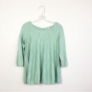 Moth Anthropologie mint green sweater 3/4 sleeve M